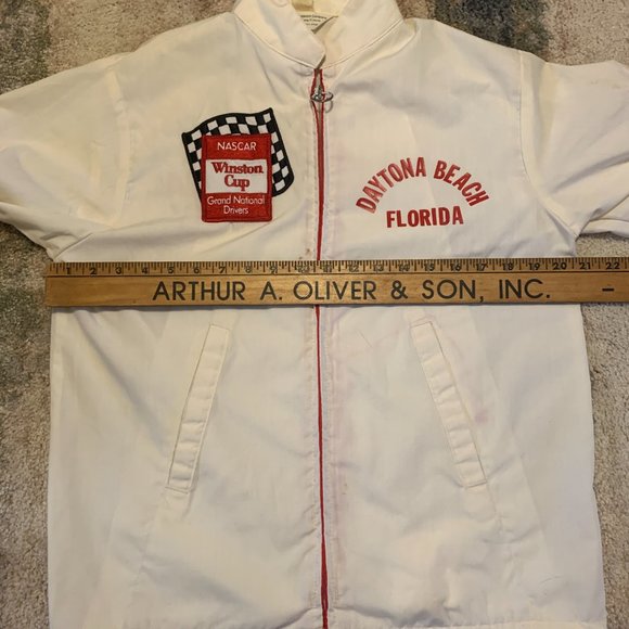Vintage 1980s Winston Cup Series NASCAR Light Zip Up Jacket - Picture 12 of 15